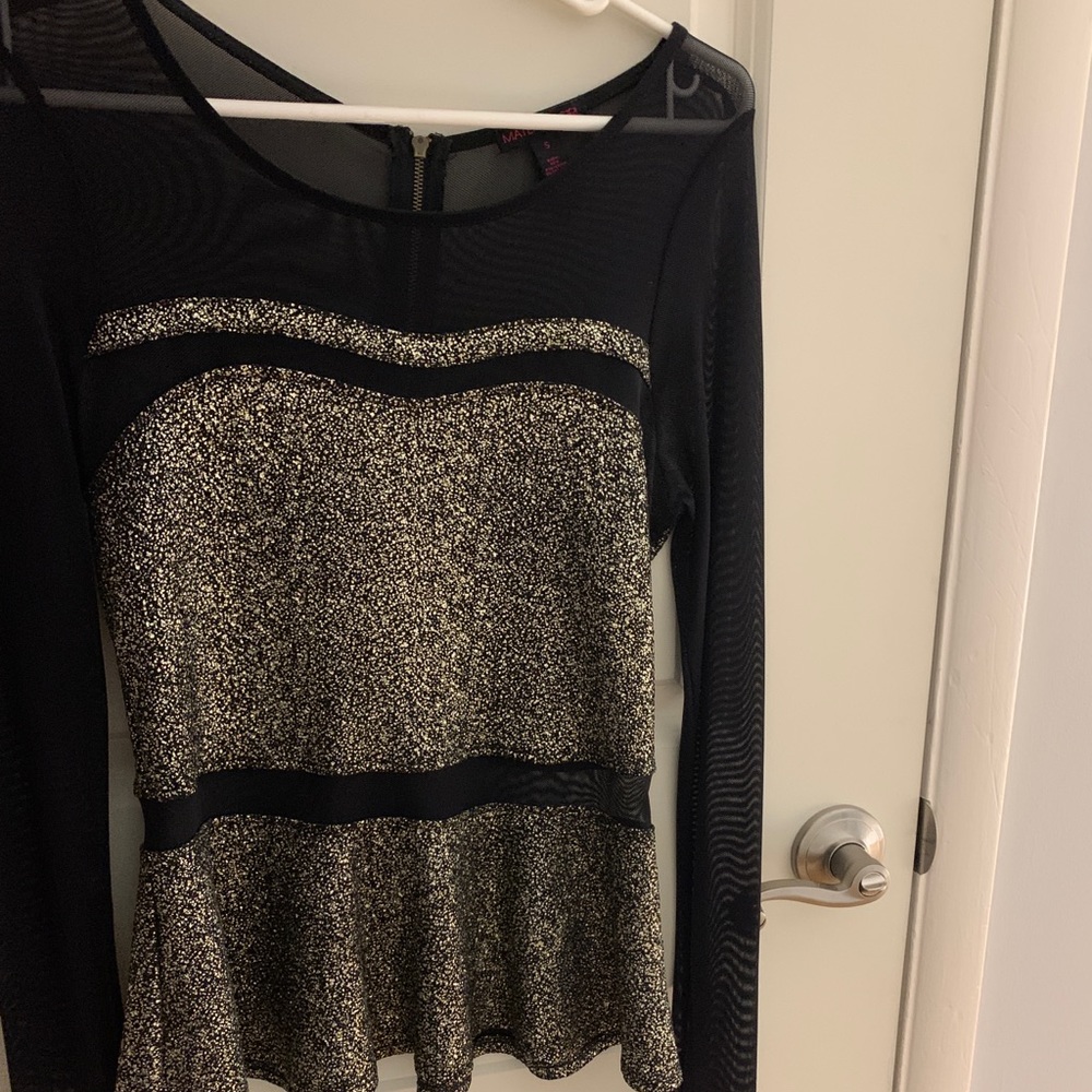 Gold glitter blouse